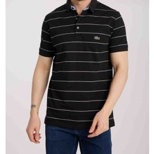 Lacoste  Polo  Siyah  Çizgili Regular Fit