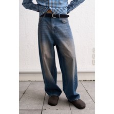 Baggy Fıt Mavi Jean