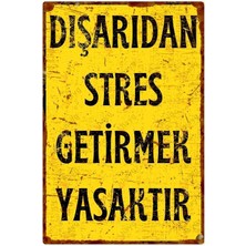 “dışarıdan Getirmek Yasaktır” Yazılı Dekoratif Tabela – Retro Tasarım Alüminyum Levha