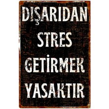 “dışarıdan Getirmek Yasaktır” Yazılı Dekoratif Tabela – Retro Tasarım Alüminyum Levha