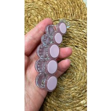 Muz Toka Halka Birleşimlerinden Oluşan Zemini Simli Şık Nude Pembe Renk Toka yaz sıcakları için saçları toplamak için şahane bir ürün 