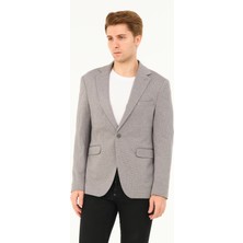 Erkek Slim Fit Blazer Ceket Gri