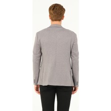 Erkek Slim Fit Blazer Ceket Gri