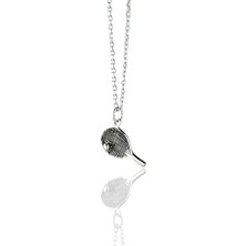 Alaja Silver Masa Tenisi Raket Kolye Unisex Tasarım 925 Ayar Gümüş Kolye