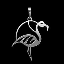 TabiTela 925 Ayar gümüş kolye flamingo SM5461