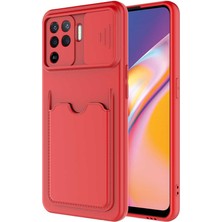 Oppo Reno 5 Lite  Kılıf ​kartlıklı Kamera Korumalı Esnek Kartixvar Izvor Kapak