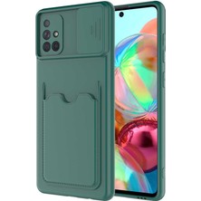 Galaxy A71  Kılıf ​kartlıklı Kamera Korumalı Esnek Kartixvar Izvor Kapak
