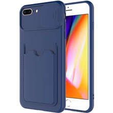 iPhone 7 Plus  Kılıf ​kartlıklı Kamera Korumalı Esnek Kartixvar Izvor Kapak