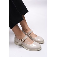 Riccon Saelheira Kadın Rugan Babet – Düz Taban, Ayarlanabilir Tokalı, Günlük Kullanıma Uygun Rahat ve Şık Model