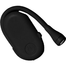 3W Küçük Klipsli Kitap Işığı Kademesiz Karartma 5V 1A USB Şarjlı Göz Bakımı Kitap Işığı Gece Yatakta Okuma Için Siyah (Yurt Dışından)