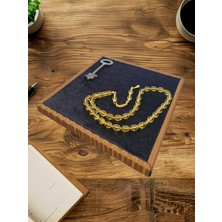 Anemore Collection KAYA DAMLA KEHRİBAR TESBİH BEYZİ KESİM ORJİNAL BABALAR GÜNÜ HEDİYE T-841