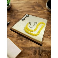 Anemore Collection BEYRUT DAMLA KEHRİBAR TESBİH KÜRE KESİM BABALAR GÜNÜ SEVGİLİYE HEDİYE T-848