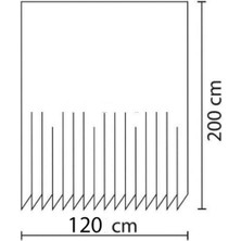 Zethome Banyo Perdesi 1x120x200 Tek Kanat Duş Perdesi Halka Hediyeli Duşakabin Perdesi 0010 Mavi
