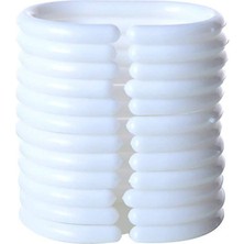 Zethome Banyo Perdesi 1x120x200 Tek Kanat Duş Perdesi Halka Hediyeli Duşakabin Perdesi 0010 Beyaz