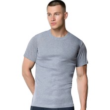 Gümüş 4008 6'lı Paket Erkek Penye Renkli Sıfır Yaka Atlet