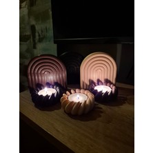 3'lü Modern Tasarım Yeni Nesil Dekoraktif Mumluklar (3d)