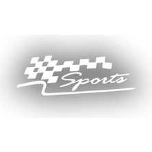 Sports Sticker 17X17 cm Beyaz
