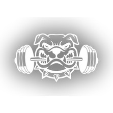 Bulldog Araba Sticker 17X17 cm Beyaz
