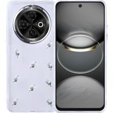 Tecno Spark 30C Kılıf Airbag Tasarımlı Simli Şeffaf Kutup Kapak