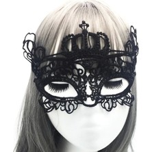 Shop Nova Siyah Renk Dantel Kesim Dantel Işlemeli Balo Parti Maskesi 9 No