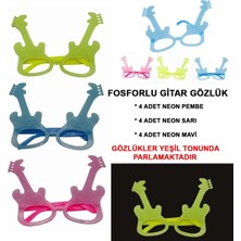 Shop Nova Fosforlu Gitar Model Glow Parti Gözlüğü Karanlıkta Yanan Gözlükler 12 Adet