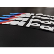 M Power 4 Adet Lastik Yazısı Motosiklet ve Otomobil Mpower Lastik Yazısı Sticker + Yapıştırıcı