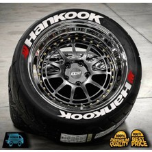 Hankook Beyaz Lastik Yazısı 2.5 cm Motor&araçlar Için 4 Adet Lastik Sticker ®
