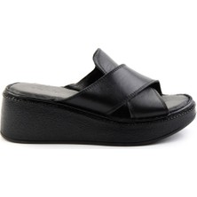 Siyah Leather Kadın Terlik K04331126303