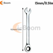 13MM Tarzı Evrensel Kıvrak Anahtar Kombine Anahtar Anahtarları Dişli Halka Araba Tamir Aracı Kolu Krom Vanadyum Aracı (Yurt Dışından)
