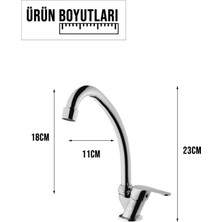 Aç-Kapa Tek Su Girişli Lavabo Mutfak Bataryası Tekli Mix