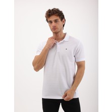 Erkek Regular Fit Polo Yaka Waffle Basic Tişört