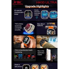Wodimark HK10 Ultra 3 Chat Gpt/video Uygulama/chat Gpt Destekli Super Amoled E-Kitap/galeri