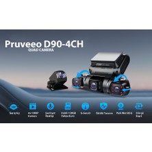 Pruveeo D90-4CH Fhd Wi-Fi Gps + 128GB Sd Kart