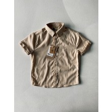 Keten Çocuk Kısa Kollu Gömlek