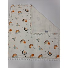 Lucky Kids 3'lü Alt Açma Seti Çift Taraflı , Müslin & Pike Kumaş , Battaniye, Bebek Yastığı, Alt Açma Minderi