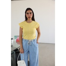 T Kol Yanı Büzgülü Tshirt