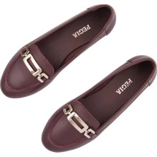Pegia Hakiki Deri Tokalı Kadın Loafer DG6045