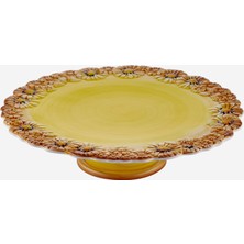 Edelweiss Italy Camomilla Sarı Seramik Kek Standı 36 cm