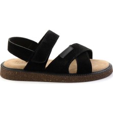 Bambi Siyah Leather Erkek Sandalet E05801030602