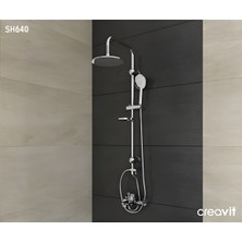 Creavit SH640 Tepe Duş Sistemi Krom Oval