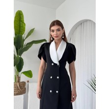 Nidam Butik Reta Düğme Detaylı Elbise