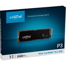 Crucial P3 1 Tb 3D Nand M.2 Nvme Pcıe SSD 3500MB/S – 3000MB/S CT1000P3SSD8 (Kutulu Ürün)