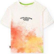 Renkli Baskılı Erkek Çocuk Çocuk Tshirt