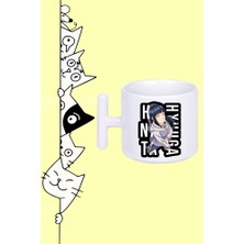 Hinata Hyuga Karakter Anime Naruto Tasarım Baskılı Beyaz T Sap Kupa Bardak