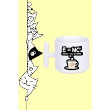 
e=mc2 Energy = Mılk * Coffee Tasarım Baskılı Beyaz T Sap Kupa Bardak