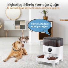 Petfit Catmax Pro Plus 5l Wi-Fi Kameralı Çift Kase Akıllı Otomatik Kedi Köpek Mama Kabı Besleme Ünitesi (Sesli Komut+Çelik Kase+App Kontrol)