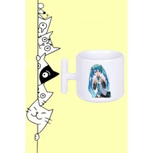 
anime Karakter Hatsune Miku Tasarım Baskılı Beyaz T Sap Kupa Bardak