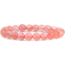 A+ Kalite | Pembe Kuvars Doğal Taş Bileklik > Sertifikalı + Doğal Taş Bileklik