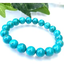 Eşsiz Iran Turkuazı: Kadın Orijinal Natural Doğal Taş Bileklik