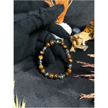 Kararlılık ve Güç Sembolü | Kaplan Gözü Doğal Taş Bileklik | Kendinizi Güçlü Hissedin! | Sertifikalı